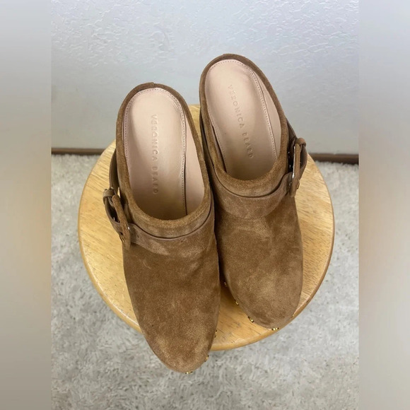 NWOB Veronica Beard Dacey Suede Clog Size 9 - Picture 7 of 10